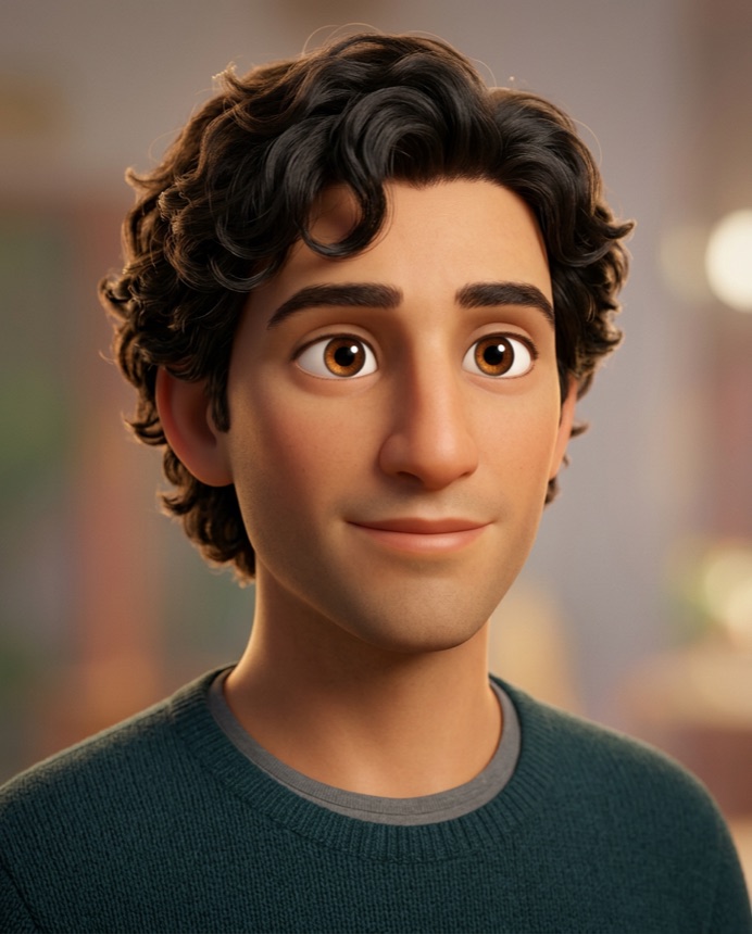 Obra estilo Pixar 3D generada con GenIA
